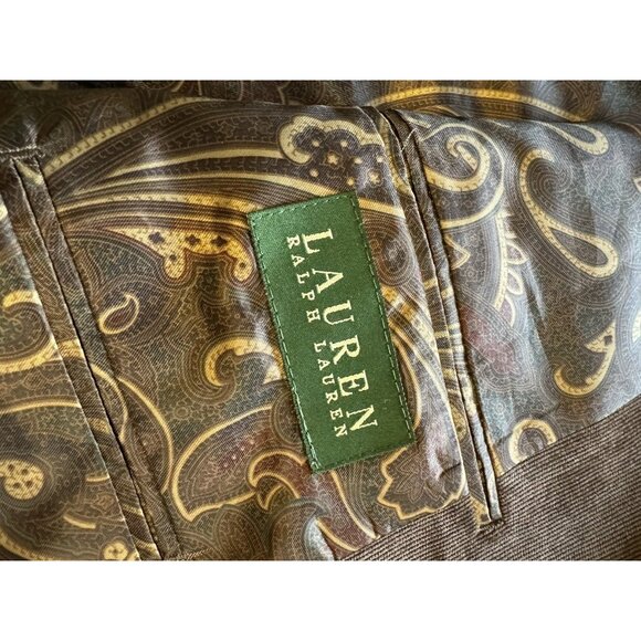 Lauren Ralph Lauren Sports Coat Blazer Brown 40R Polyester Blend Corduroy READ - Picture 16 of 16